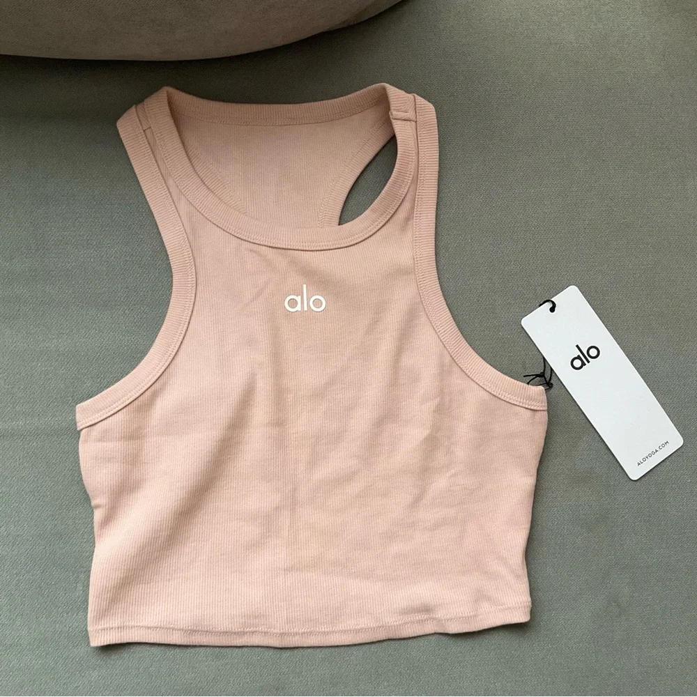 Alo Yoga Aspire Tank Pink Quartz/White S